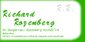 richard rozenberg business card